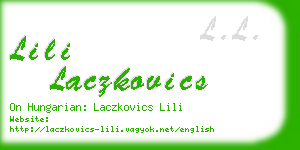 lili laczkovics business card